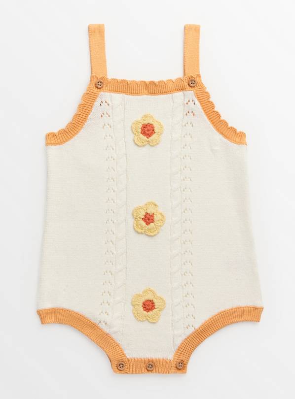 Daisy Print Sleeveless Knitted Bodysuit  9-12 months